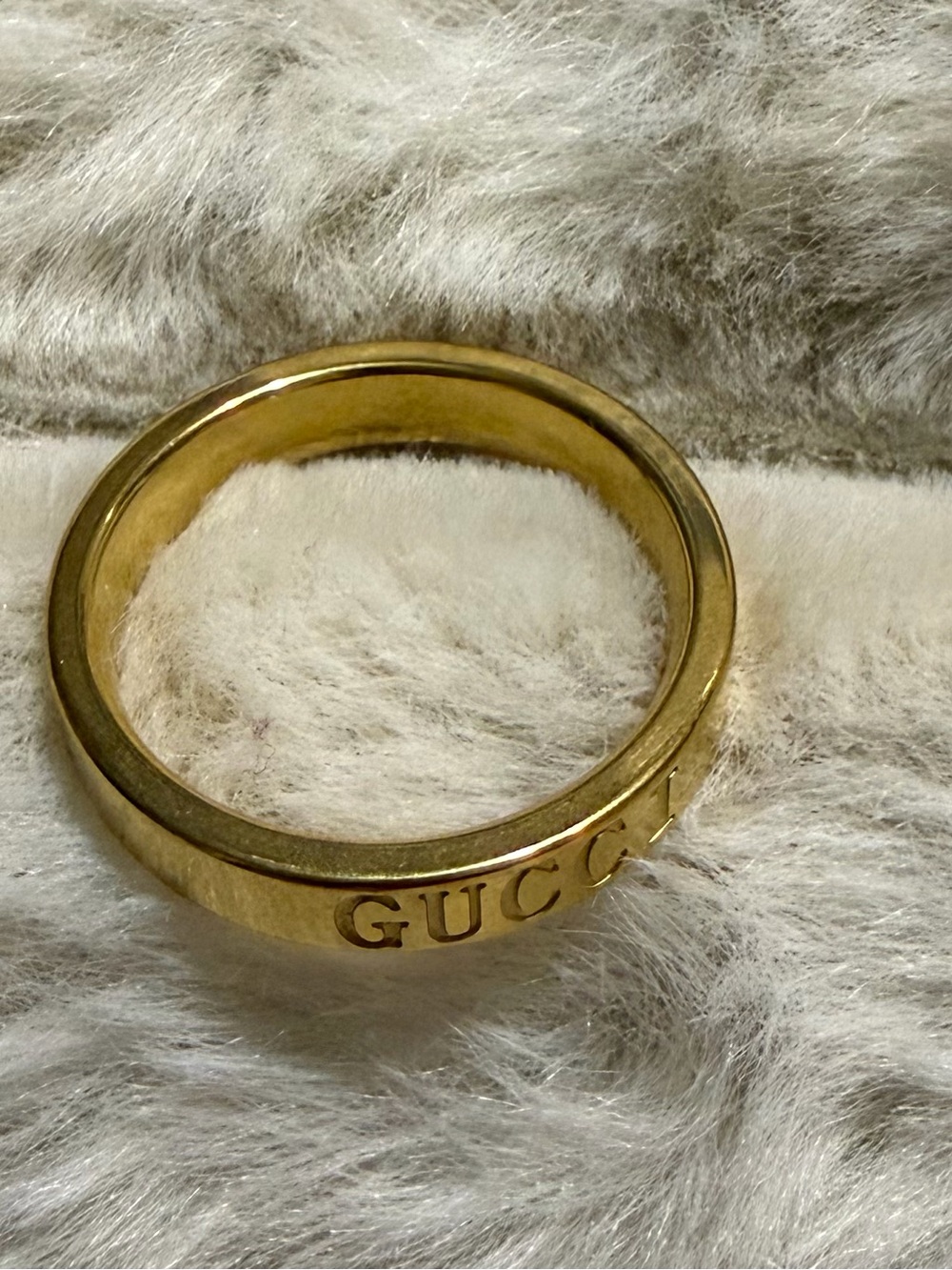 Stainless steel Gold Logo Band Ring - Picture 3 of 3